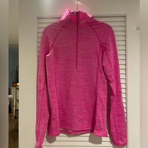 Under Armour Coldgear Cozy 1/2 Zip Pullover Heathered Pink Women's Size Medium